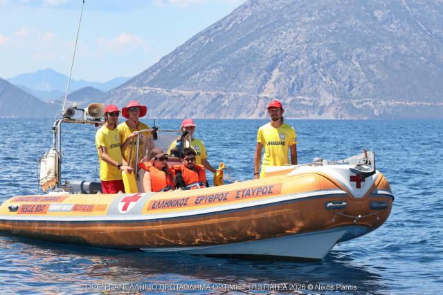 Πανελλήνιο πρωτάθλημα Optimist U13-Ναυαγοσώστες του Ελληνικού Ερυθρού Σταυρού
