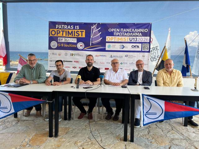 Mεγάλη συνέντευξη Τύπου στον χώρο του ΙΟΠ για τη διοργάνωση του Open Πανελληνίου πρωταθλήματος ιστιοπλοΐας U13 στην Πάτρα